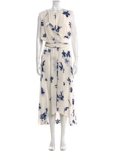 Pre-owned Altuzarra Silk Long Dress W/ Tags In Neutral