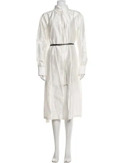 Pre-owned Altuzarra Silk Long Dress In White