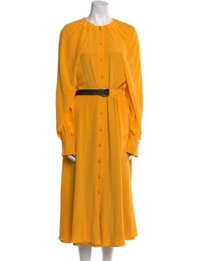 Pre-owned Altuzarra Silk Long Dress In Yellow