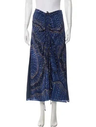 Pre-owned Altuzarra Silk Long Skirt W/ Tags In Blue