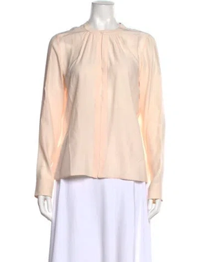 Pre-owned Altuzarra Silk Long Sleeve Blouse In Pink