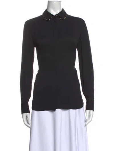 Pre-owned Altuzarra Silk Long Sleeve Sweatshirt In Black