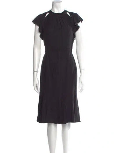 Pre-owned Altuzarra Silk Midi Length Dress In Black