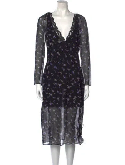 Pre-owned Altuzarra Silk Midi Length Dress In Black