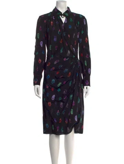 Pre-owned Altuzarra Silk Midi Length Dress In Black