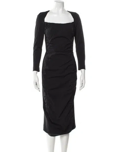 Pre-owned Altuzarra Silk Midi Length Dress In Black