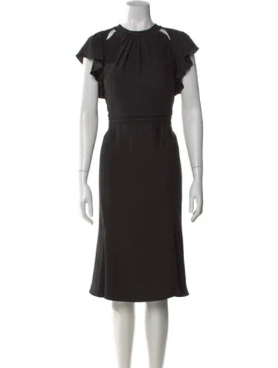 Pre-owned Altuzarra Silk Midi Length Dress In Black