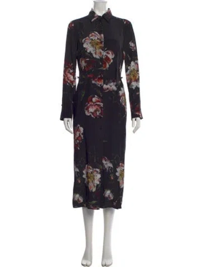 Pre-owned Altuzarra Silk Midi Length Dress In Black