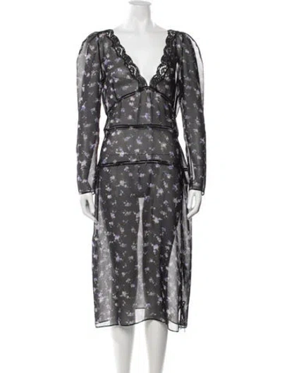 Pre-owned Altuzarra Silk Midi Length Dress In Black