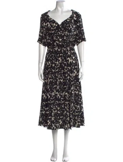 Pre-owned Altuzarra Silk Midi Length Dress In Black