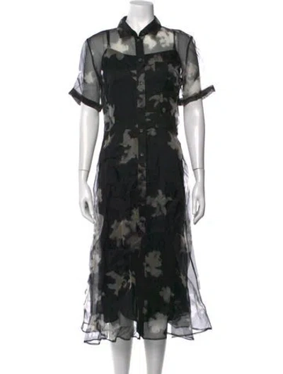 Pre-owned Altuzarra Silk Midi Length Dress In Black