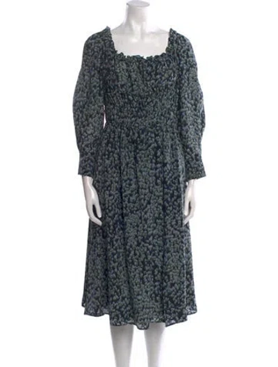 Pre-owned Altuzarra Silk Midi Length Dress In Blue