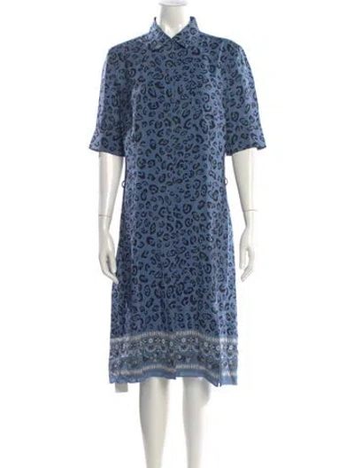 Pre-owned Altuzarra Silk Midi Length Dress In Blue