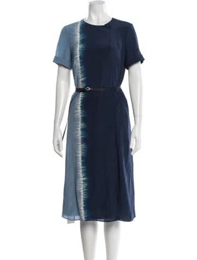 Pre-owned Altuzarra Silk Midi Length Dress In Blue