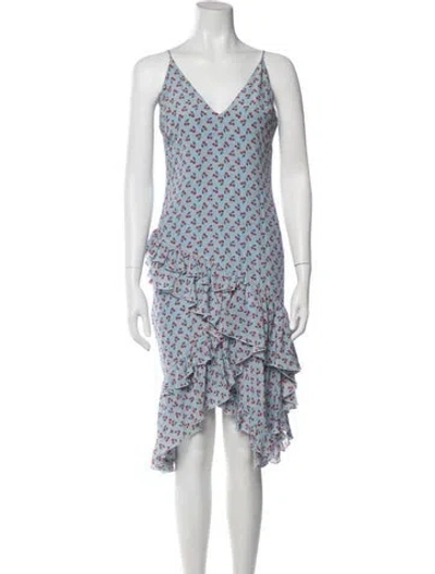Pre-owned Altuzarra Silk Midi Length Dress In Blue