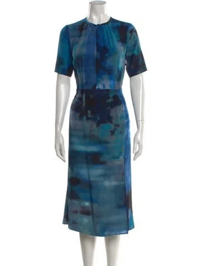 Pre-owned Altuzarra Silk Midi Length Dress In Blue