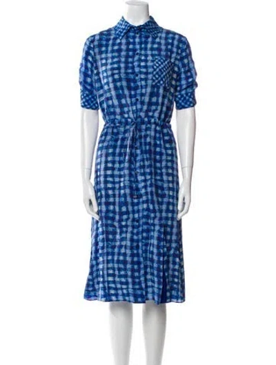 Pre-owned Altuzarra Silk Midi Length Dress In Blue