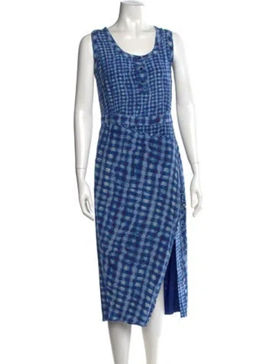 Pre-owned Altuzarra Silk Midi Length Dress In Blue