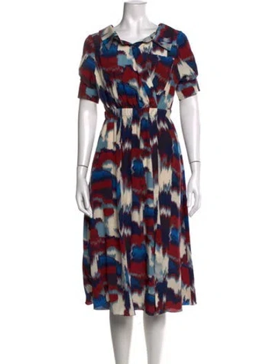 Pre-owned Altuzarra Silk Midi Length Dress In Blue