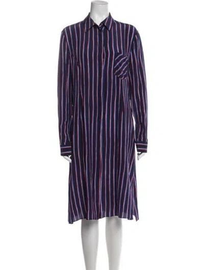 Pre-owned Altuzarra Silk Midi Length Dress In Blue