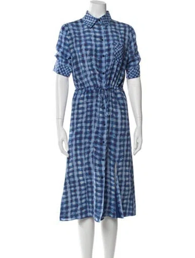 Pre-owned Altuzarra Silk Midi Length Dress In Blue