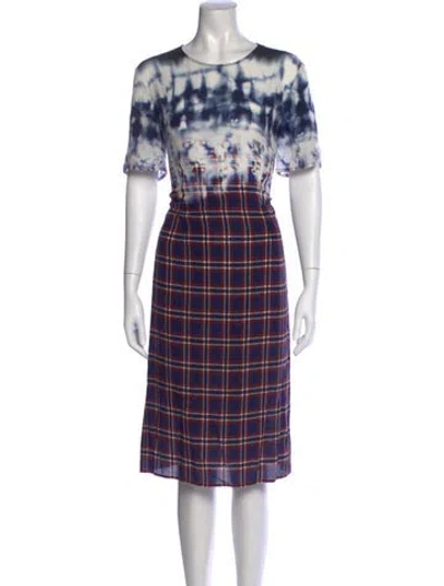 Pre-owned Altuzarra Silk Midi Length Dress In Blue