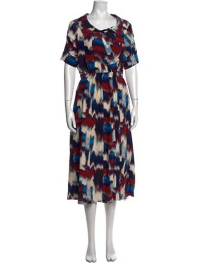 Pre-owned Altuzarra Silk Midi Length Dress In Blue