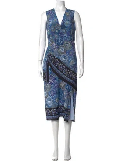 Pre-owned Altuzarra Silk Midi Length Dress In Blue