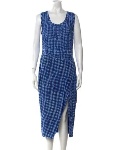 Pre-owned Altuzarra Silk Midi Length Dress In Blue