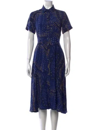 Pre-owned Altuzarra Silk Midi Length Dress In Blue
