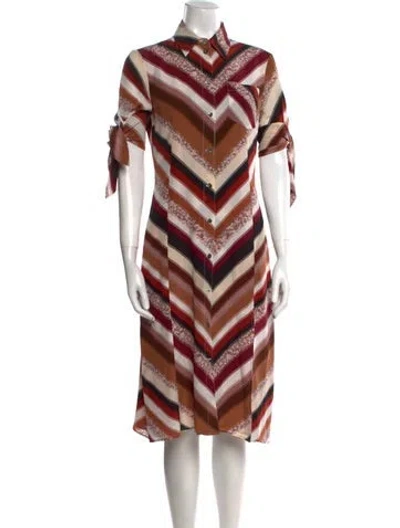 Pre-owned Altuzarra Silk Midi Length Dress In Brown