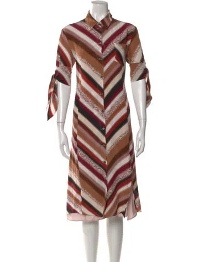 Pre-owned Altuzarra Silk Midi Length Dress In Brown