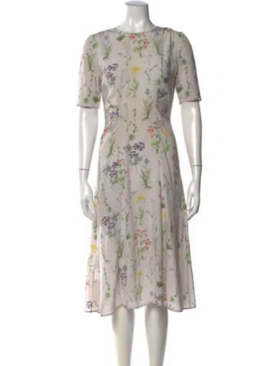 Pre-owned Altuzarra Silk Midi Length Dress In Gray