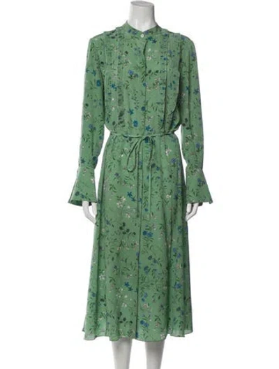 Pre-owned Altuzarra Silk Midi Length Dress In Green