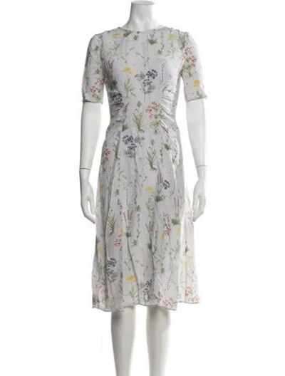 Pre-owned Altuzarra Silk Midi Length Dress In Grey