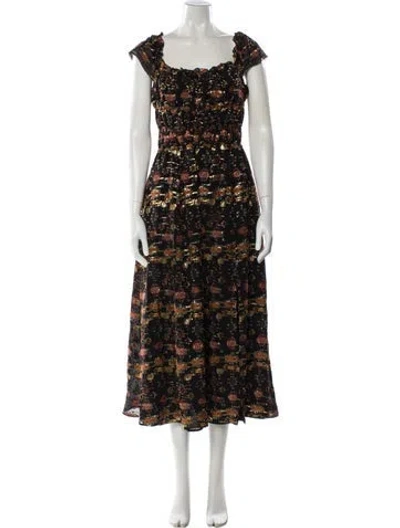 Pre-owned Altuzarra Silk Midi Length Dress In Multi