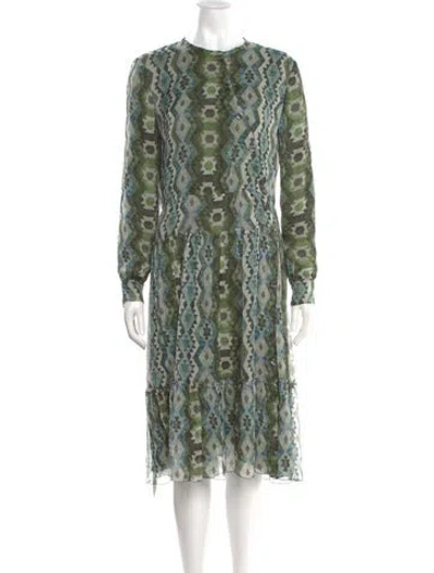 Pre-owned Altuzarra Silk Midi Length Dress In Multi