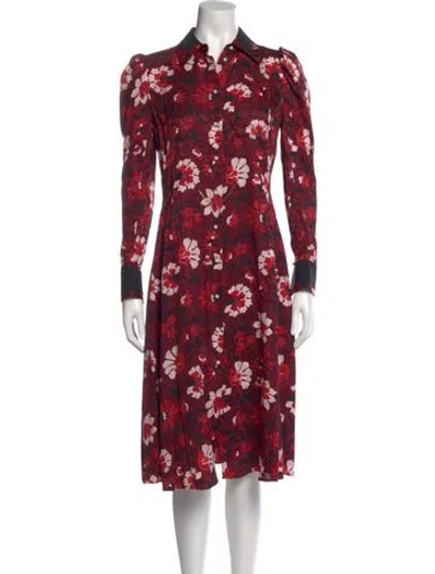 Pre-owned Altuzarra Silk Midi Length Dress In Multi