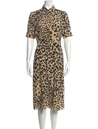 Pre-owned Altuzarra Silk Midi Length Dress In Neutral