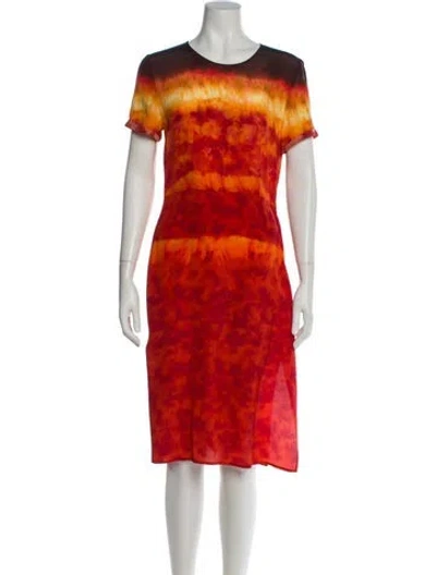 Pre-owned Altuzarra Silk Midi Length Dress In Orange