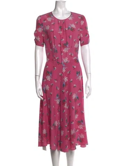 Pre-owned Altuzarra Silk Midi Length Dress In Pink