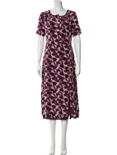 Pre-owned Altuzarra Silk Midi Length Dress In Purple