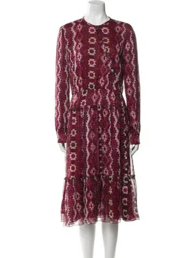 Pre-owned Altuzarra Silk Midi Length Dress In Red