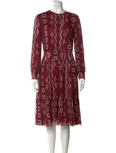 Pre-owned Altuzarra Silk Midi Length Dress In Red