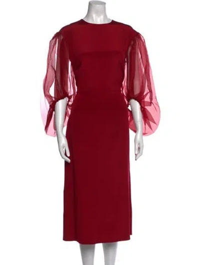 Pre-owned Altuzarra Silk Midi Length Dress In Red
