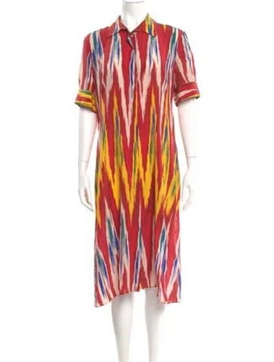 Pre-owned Altuzarra Silk Midi Length Dress In Red