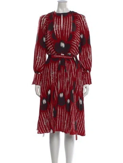 Pre-owned Altuzarra Silk Midi Length Dress In Red