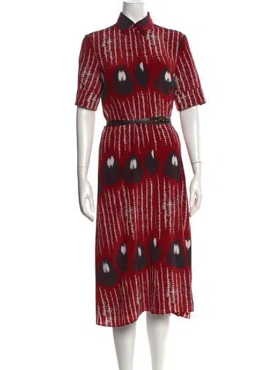 Pre-owned Altuzarra Silk Midi Length Dress In Red