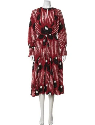 Pre-owned Altuzarra Silk Midi Length Dress In Red