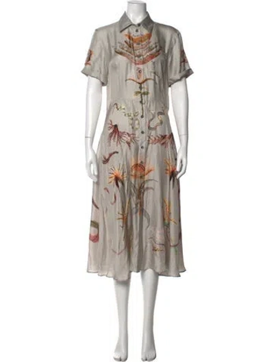 Pre-owned Altuzarra Silk Midi Length Dress W/ Tags In Neutral